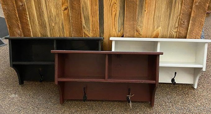 TWO CUBE CUBBY SHELF-Rustic Ranch