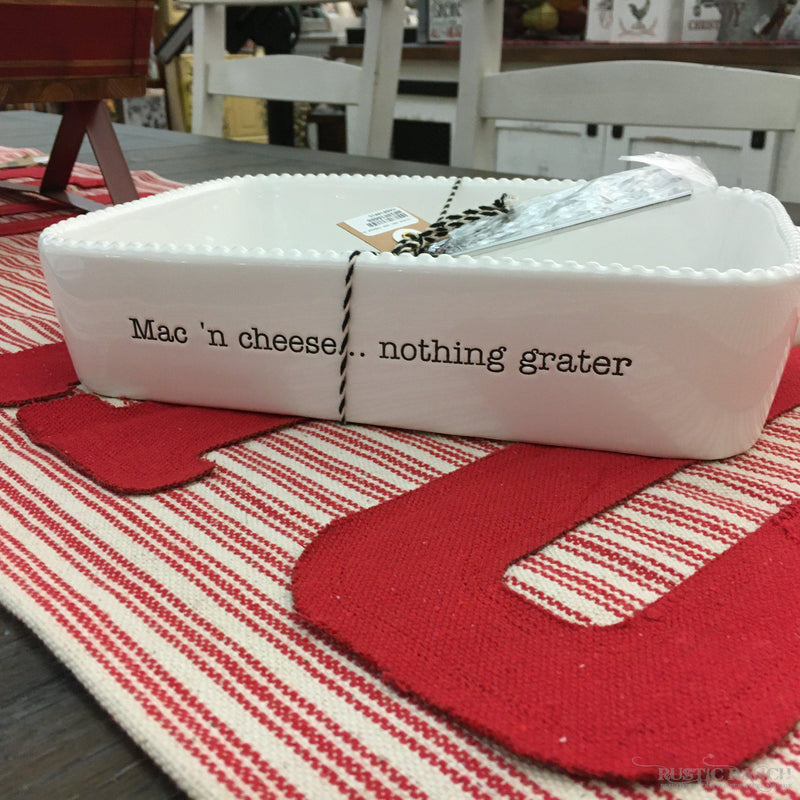 MAC AND CHEESE DISH SET BY MUD PIE-Rustic Ranch
