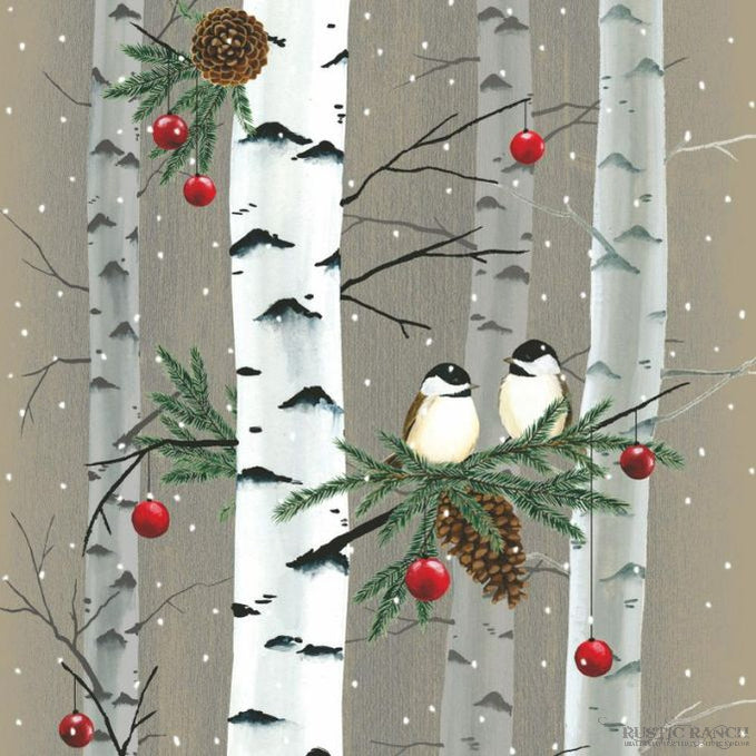 Birch & Birds Lunch Napkins available at Rustic Ranch Furniture in Airdrie, Alberta