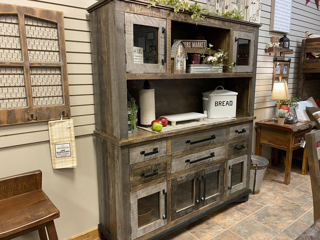 LOFT HUTCH & BUFFET-Rustic Ranch