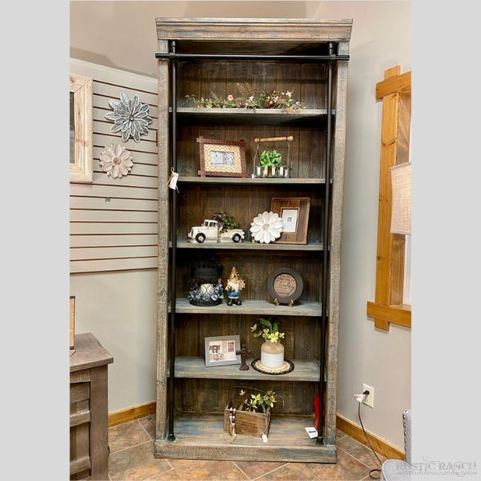 Naomi Bookcase With Iron Accent available at Rustic Ranch Furniture in Airdrie, Alberta