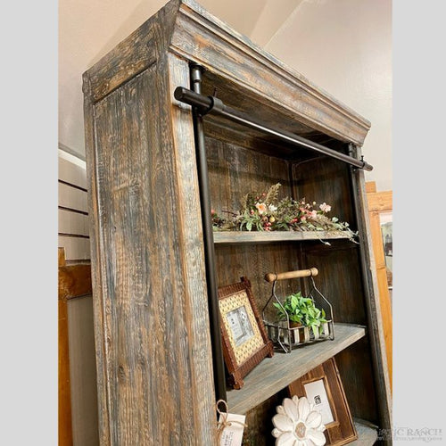 Naomi Bookcase With Iron Accent available at Rustic Ranch Furniture in Airdrie, Alberta