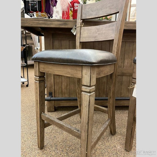 Doe Valley 30" Bar Stool with Back available at Rustic Ranch Furniture in Airdrie, Alberta