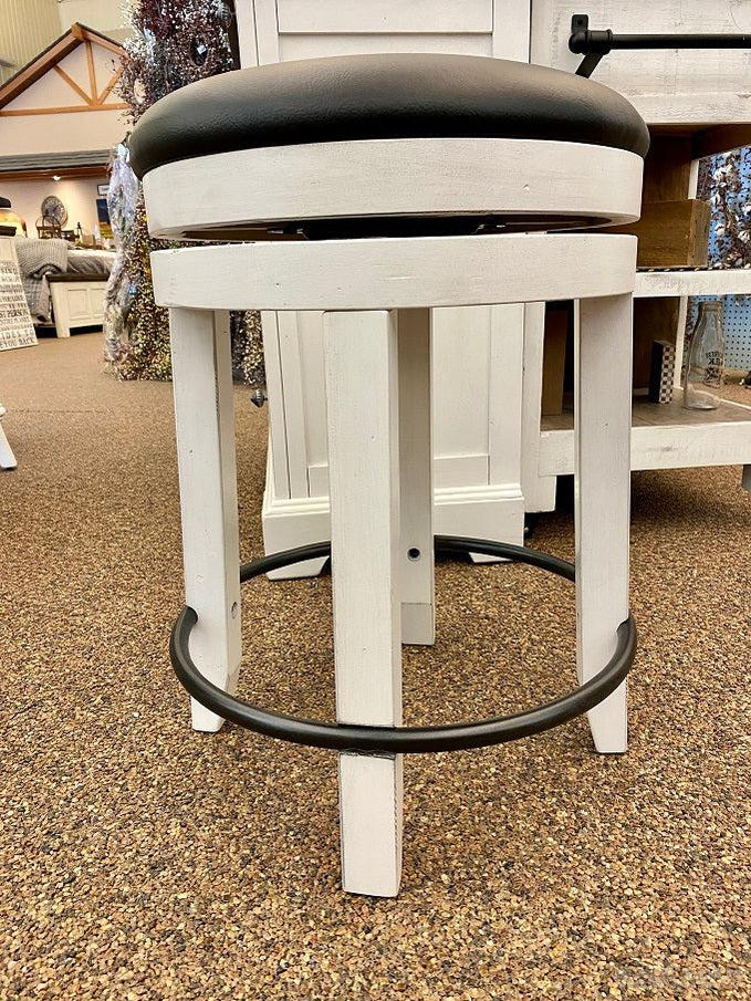 Carriage House Backless Swivel Stool - Two Heights-Rustic Ranch