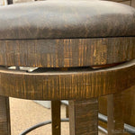 Homestead Backless Upholstered Swivel Stool - 24" and 30" available at Rustic Ranch Furniture in Airdrie, Alberta
