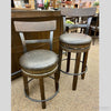 Homestead Upholstered Swivel Stool with Back - 24" and 30" available at Rustic Ranch Furniture in Airdrie, Alberta
