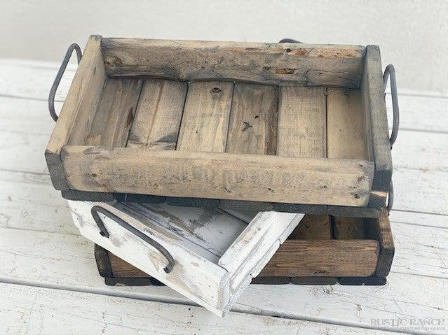 SMALL WHITE TRAY-Rustic Ranch