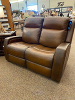 MUSTANG POWER RECLINING LOVE SEAT WITH HEADREST-Rustic Ranch