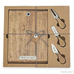 CHEESE THE MOMENT - CHEESE BOARD & KNIFE SET BY MUDPIE-Rustic Ranch