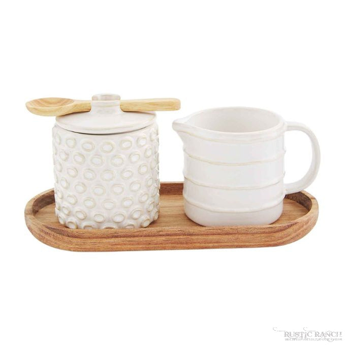Farmhouse Cream and Sugar Set by Mud Pie available at Rustic Ranch Furniture in Airdrie, Alberta