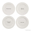 TABLE FOR 4 APPETIZER PLATES BY MUD PIE-Rustic Ranch