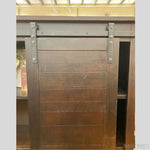 Charred Oak Barn Door Bookcase available at Rustic Ranch Furniture in Airdrie, Alberta