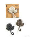 SUNFLOWER CAST IRON HOOK - THREE COLOURS-Rustic Ranch