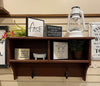 TWO CUBE CUBBY SHELF-Rustic Ranch