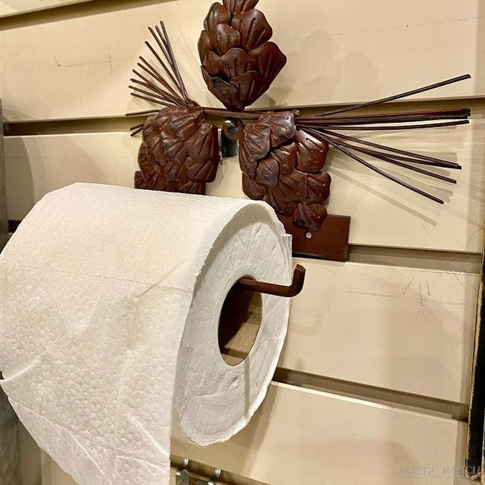 Pine Cone Toilet Paper Holder – Rustic Ranch Furniture and Decor
