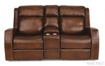 MUSTANG RECLINING LOVESEAT WITH CONSOLE-Rustic Ranch