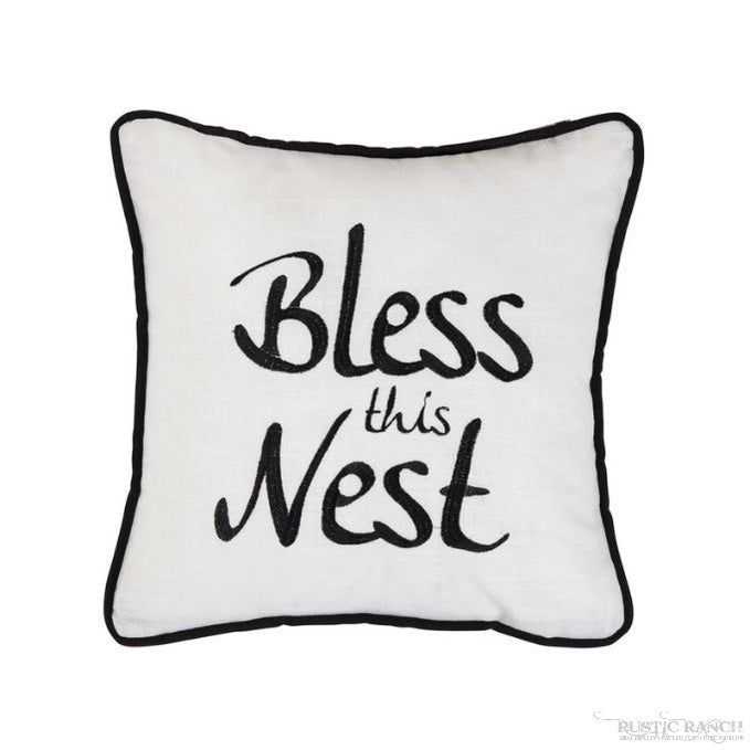 Bless This Nest Accent Pillow available at Rustic Ranch Furniture in Airdrie, Alberta