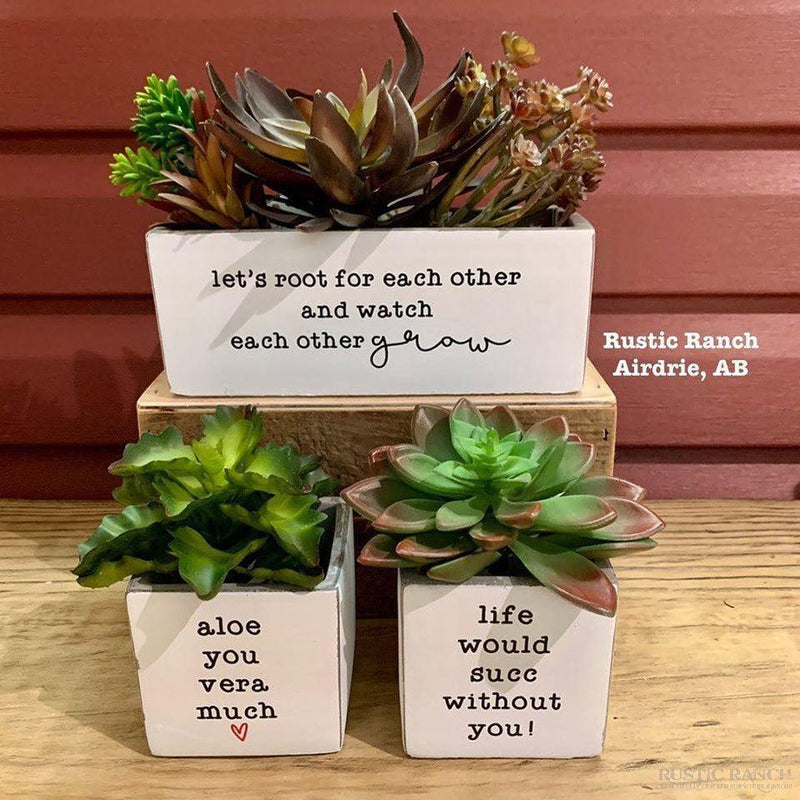LIFE WOULD 3X3 PLANTER-Rustic Ranch
