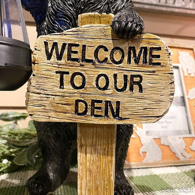 Black Bear with Lantern available at Rustic Ranch Furniture in Airdrie, Alberta