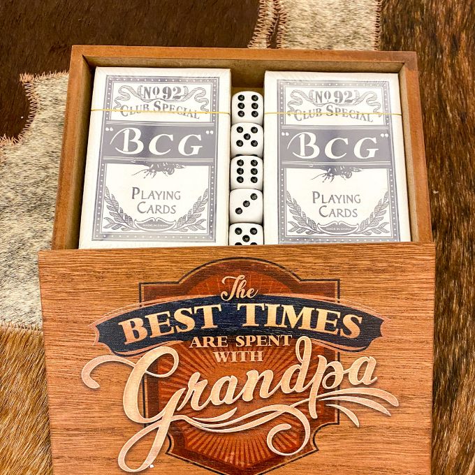 Time with Grandpa Cards & Dice Game Set
