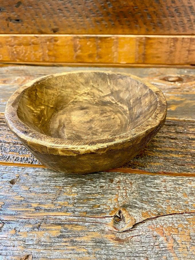 WALNUT PETITE ROUND BOWL-Rustic Ranch