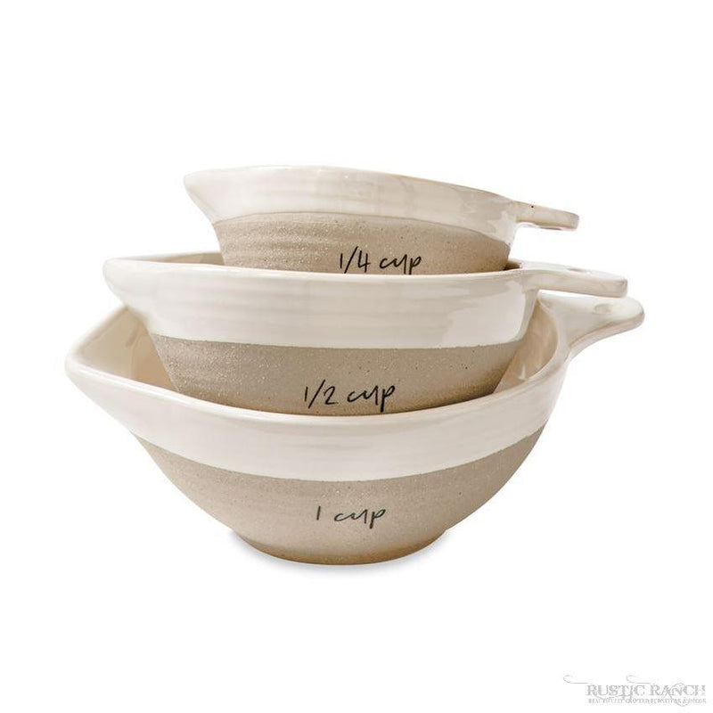 STONEWARE MEASURING CUPS BY MUDPIE-Rustic Ranch
