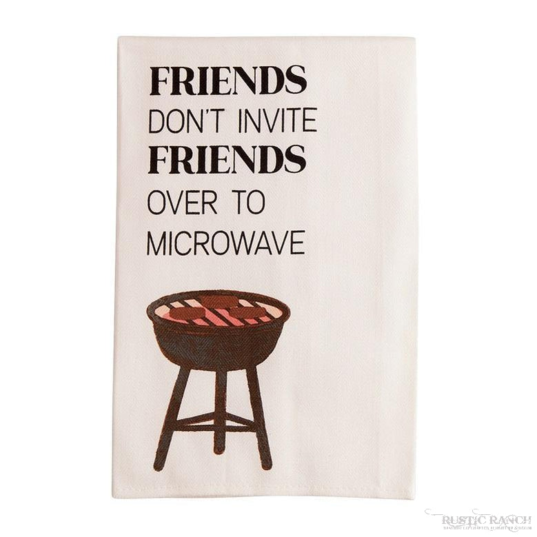 FUNNY BBQ TOWEL BY MUD PIE - 4 ASSORTED-Rustic Ranch