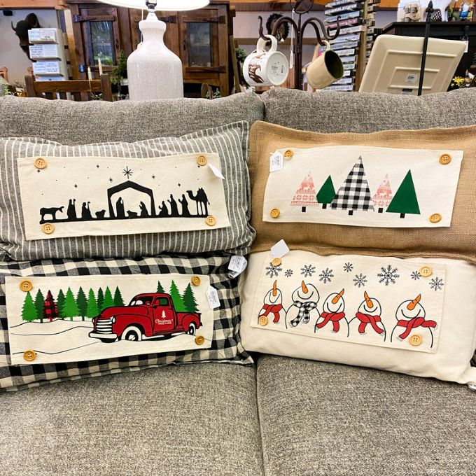 Christmas Pillow Panels - Four Styles