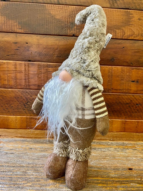 STANDING BROWN STRIPE GNOME-Rustic Ranch