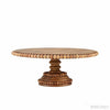 BEADED WOOD PEDESTAL TRAY BY MUDPIE-Rustic Ranch