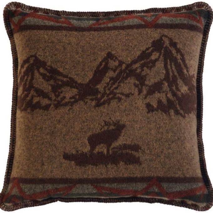 Rocky Mountain Elk Pillow available at Rustic Ranch Furniture in Airdrie, Alberta