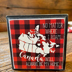 Canada Map Block Sign available at Rustic Ranch Furniture in Airdrie, Alberta