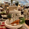 White Washed Two Tiered Tray-Rustic Ranch