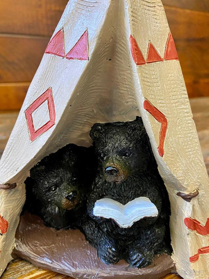 BEAR TEEPEE NIGHT TIME STORY-Rustic Ranch