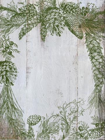 Evergreen Decor Stamp by IOD