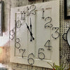 DOOR FRAME CLOCK WITH WIRE NUMBERS-Rustic Ranch