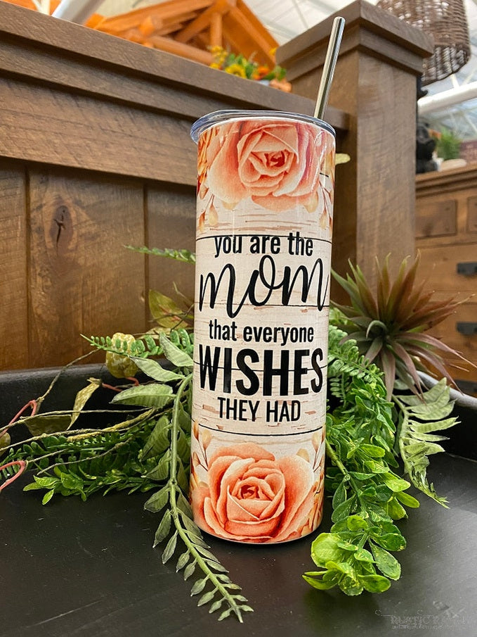 YOU'RE THE MOM BARNWOOD WATER BOTTLE-Rustic Ranch