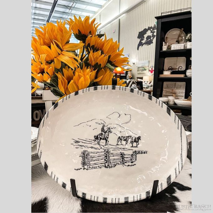 Ranch Life Melamine Serving Platter available at Rustic Ranch Furniture in Airdrie, Alberta