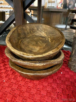 WALNUT PETITE ROUND BOWL-Rustic Ranch