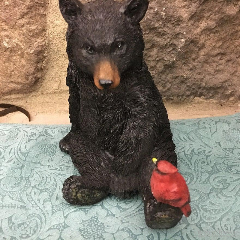 BEAR WITH BIRD-Rustic Ranch