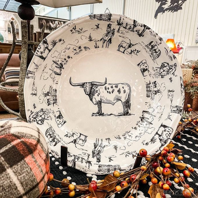 Ranch Life Melamine Serving Bowl available at Rustic Ranch Furniture in Airdrie, Alberta