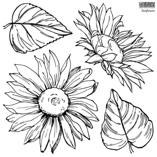 Sunflower Stamp with Masks by IOD