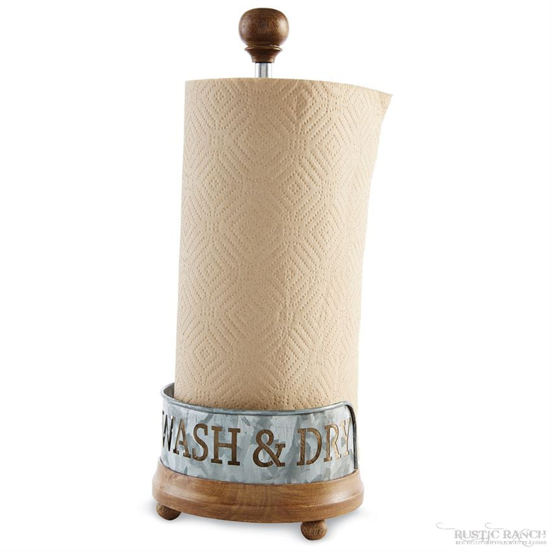 WASH PAPER TOWEL HOLDER BY MUD PIE-Rustic Ranch