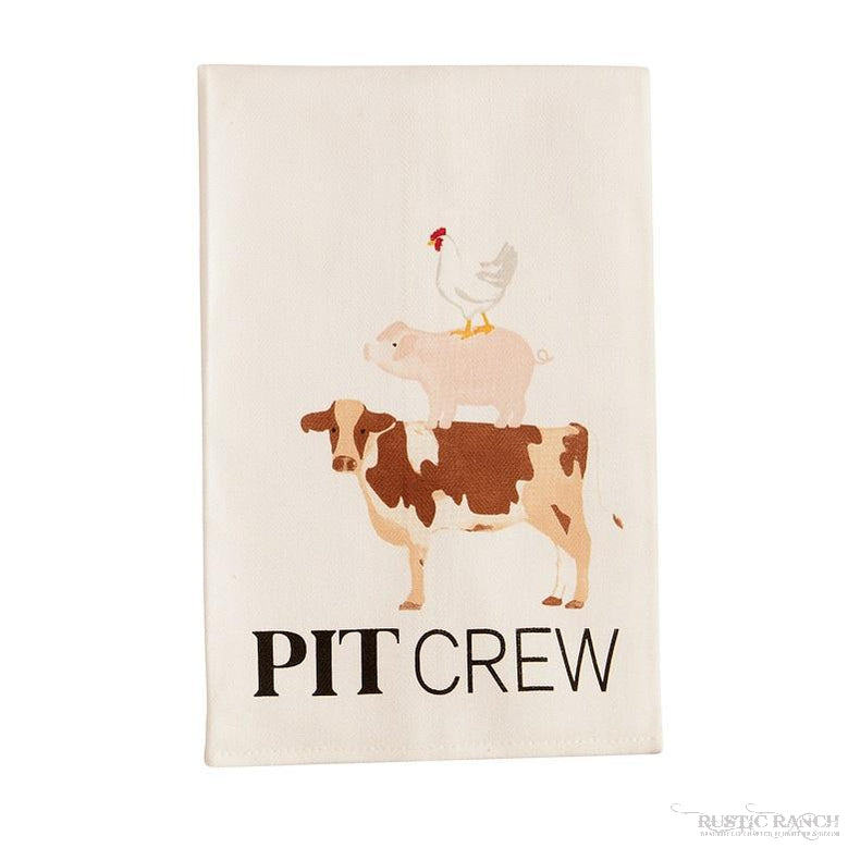 FUNNY BBQ TOWEL BY MUD PIE - 4 ASSORTED-Rustic Ranch