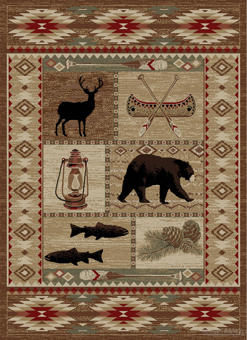 RIVER CAMP AREA RUGS-Rustic Ranch