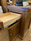 AUTUMN COMFORT ALDER NIGHTSTAND WITH HIDDEN DRAWER-Rustic Ranch