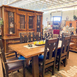 Yellowstone Dutton Trestle Dining Table available at Rustic Ranch Furniture in Airdrie, Alberta. 
