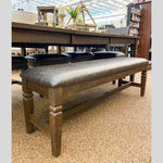 Homestead Bench with Cushion Seat available at Rustic Ranch Furniture.