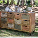 Urban Multi Colour Console with 12 Drawers available at Rustic Ranch Furniture in Airdrie, Alberta.