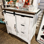 White Pueblo Chest - Three Drawers One Door available at Rustic Ranch Furniture